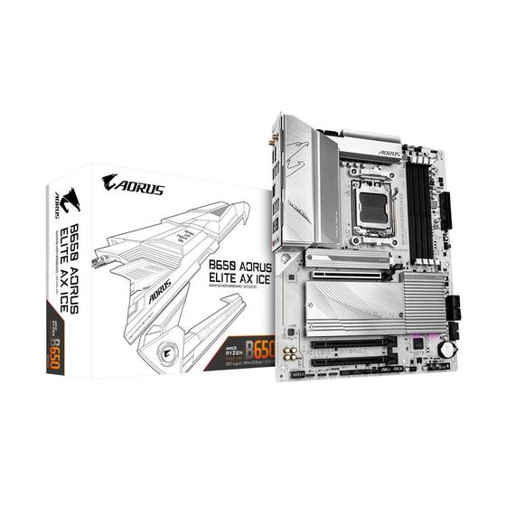 Imagem de Placa Mãe Gigabyte  AMD AM5 B650 Aorus Elite AX Ice DDR5 ATX