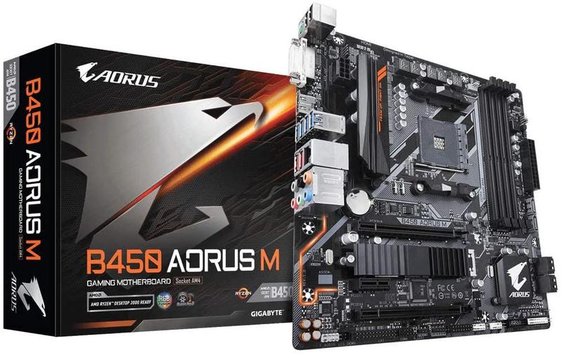 Placa Mae Gigabyte B450 AORUS M (AM4/DDR4/DVI/HDMI/M.2/USB 3.1) Menor preço em Placa Mae Gigabyte B450 AORUS M (AM4/DDR4/DVI/HDMI/M.2/USB 3.1)