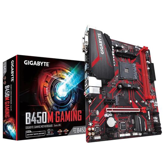 Imagem de Placa-mãe Gigabyte B450 Gaming, Am4 2xddr4(máx 64gb),4 Sata,1 M.2, Hdmi/vga/dvi-d 2xusb 3.2, 4xusb 2.0