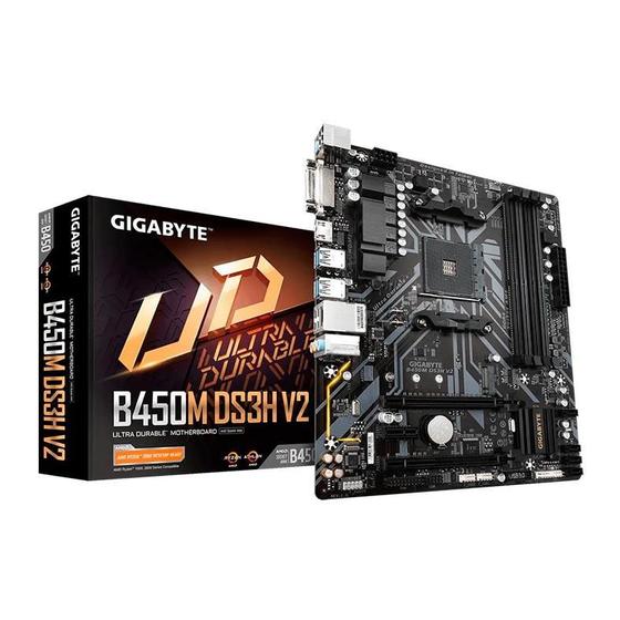 Placa Mae Gigabyte B450M DS3H V2 DDR4 Socket AM4 Chipset AMD B450 Menor preço em Placa Mae Gigabyte B450M DS3H V2 DDR4 Socket AM4 Chipset AMD B450