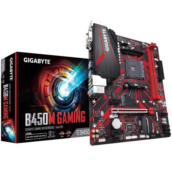 Imagem de Placa Mãe Gigabyte B450M Gaming AMD AM4 mATX DDR4