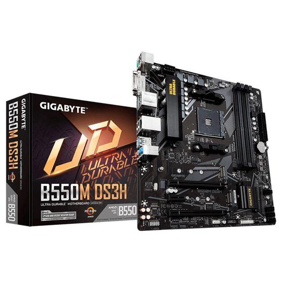 Placa Mãe Gigabyte B550M DS3H, AMD AM4, Micro ATX, DDR4 é boa?