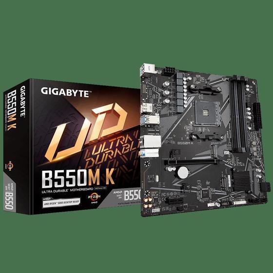 Placa Mãe Gigabyte B550m K, Am4 4xDDR4(máx128GB) - Geral Imagem de Placa Mãe Gigabyte B550m K, Am4 4xDDR4(máx128GB)