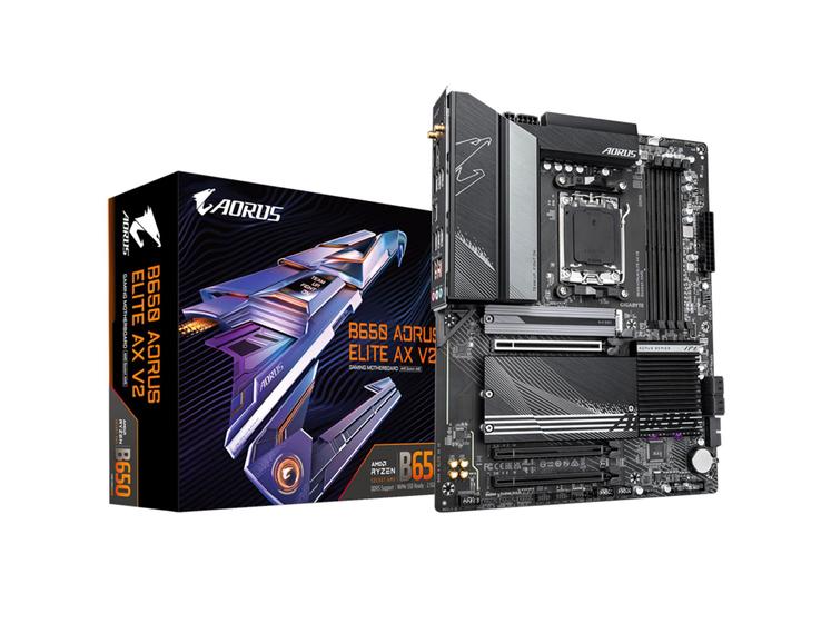Placa-mãe GIGABYTE B650 AORUS Elite AX V2 DDR5 ATX Imagem de Placa-mãe GIGABYTE B650 AORUS Elite AX V2 DDR5 ATX