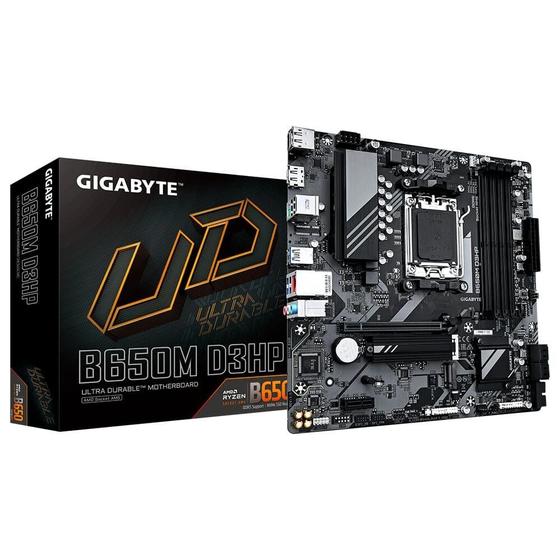 Imagem de Placa-Mãe Gigabyte B650M D3HP, AMD AM5, Micro ATX, DDR5, Preto - B650M D3HP