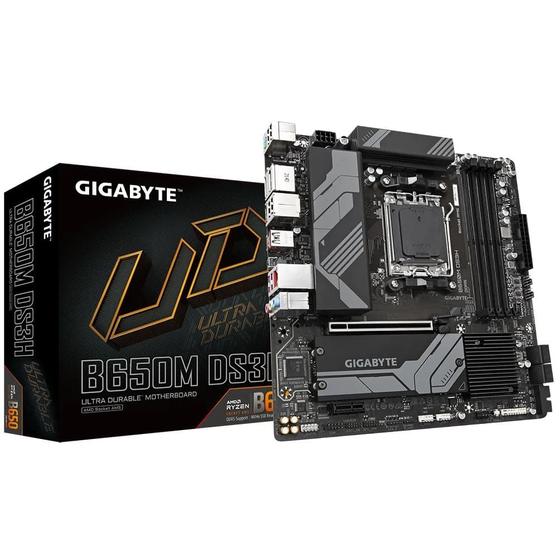 Imagem de Placa Mãe Gigabyte B650M DS3H AM5 DDR5 M.2 HDMI DisplayPort USB 3.2 