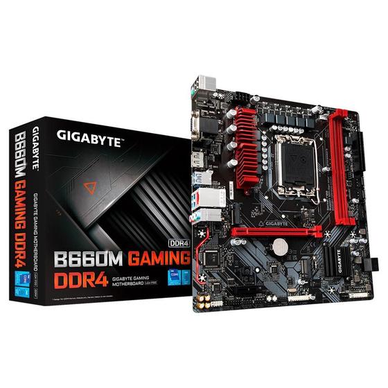 Placa Mãe Gigabyte B660 Gaming, Intel LGA 1700, mATX, DDR4, RGB - B660M GAMING DDR4 Menor preço em Placa Mãe Gigabyte B660 Gaming, Intel LGA 1700, mATX, DDR4, RGB - B660M GAMING DDR4