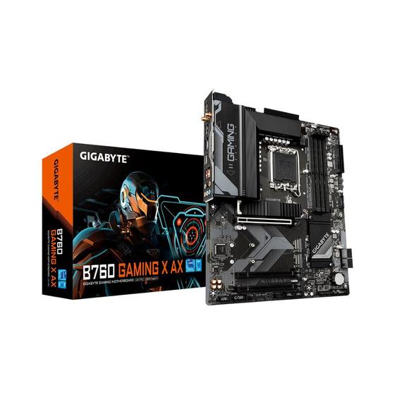 Imagem de Placa Mãe Gigabyte B760 Gaming X AX, Chipset B760, Intel LGA 1700, ATX, DDR5