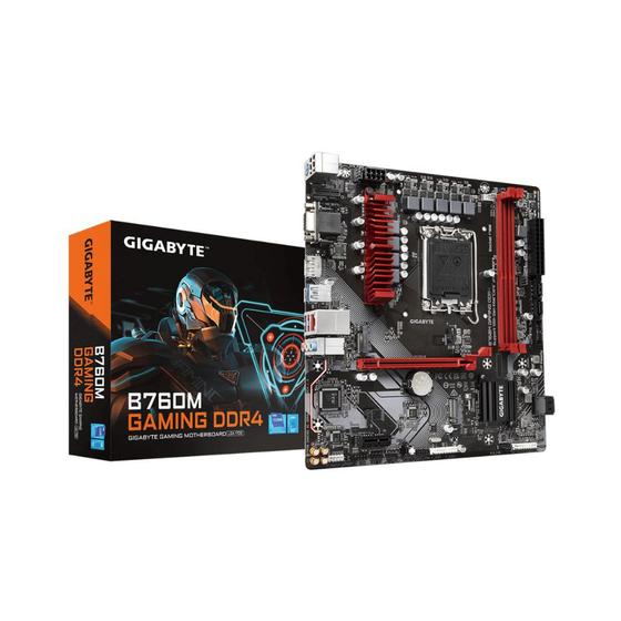 Imagem de Placa Mãe Gigabyte B760M Gaming DDR4, Chipset B760, Intel LGA 1700, MATX, DDR4