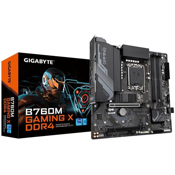 Placa Mãe Gigabyte B760M GAMING X, DDR4, microATX, LGA1700 Menor preço em Placa Mãe Gigabyte B760M GAMING X, DDR4, microATX, LGA1700