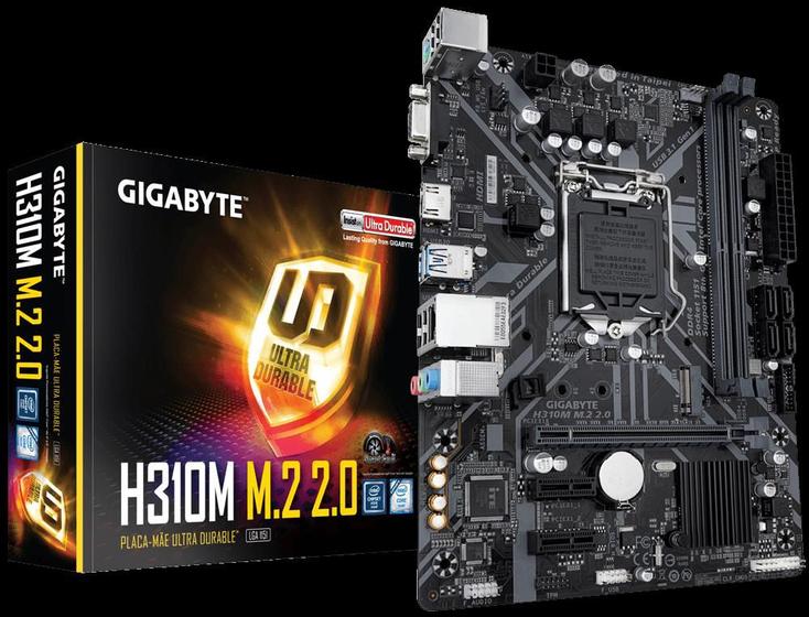 Placa mãe gigabyte h310m m.2 2.0 intel lga 1151 matx ddr4 - Placa Mãe ...