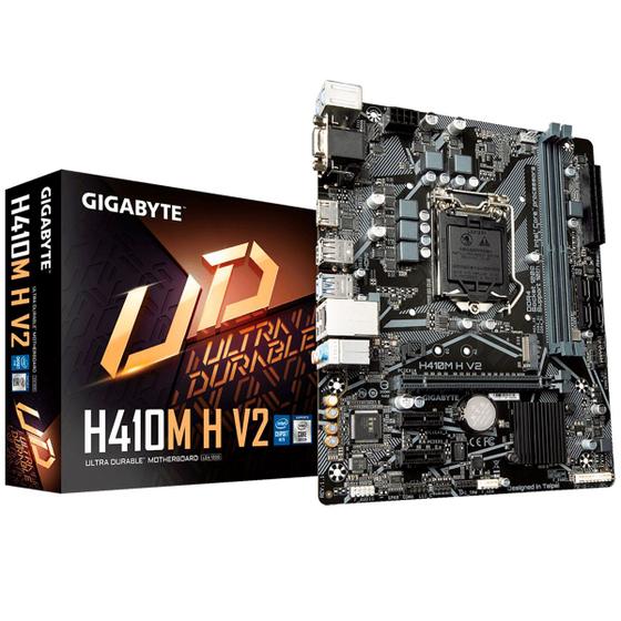 Imagem de Placa Mãe Gigabyte H410M H V2, Intel 10ª Geração, LGA1200, DDR4, Micro ATX