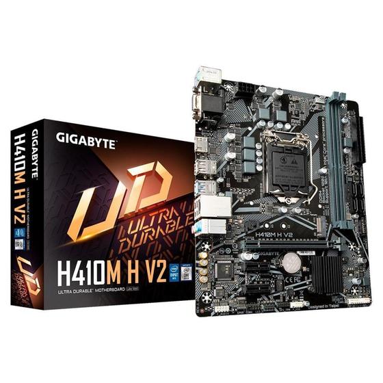 Imagem de Placa Mãe Gigabyte H410M H V2, Intel, Micro ATX, DDR4 - H410M H V2