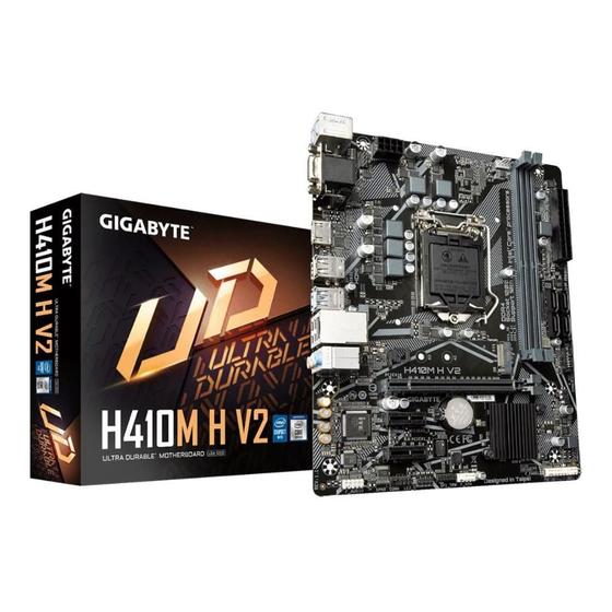 Imagem de Placa Mãe Gigabyte H410M H V2 - Suporte Intel 10ª Geração