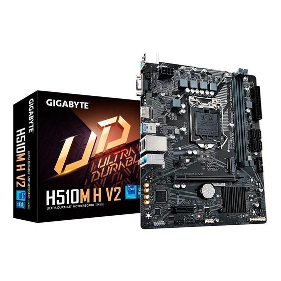 Placa-Mãe Gigabyte H510M H V2, Intel LGA 1200, 10ª E 11ª Geração, mATX, DDR4 - H510M H V2 Menor preço em Placa-Mãe Gigabyte H510M H V2, Intel LGA 1200, 10ª E 11ª Geração, mATX, DDR4 - H510M H V2