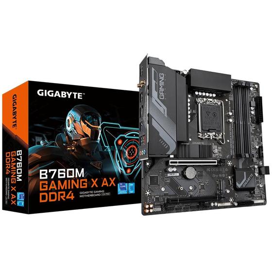 Imagem de Placa Mae Gigabyte INTEL LGA1700 DDR4 Micro ATX- B760M Gaming X AX 1.1