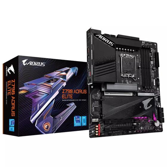 Imagem de Placa Mae Gigabyte INTEL Z790 Aorus Elite MATX LGA 1700 M.2 NVME 4XDDR5 MAX. 192GB 1X DP 1X HDMI
