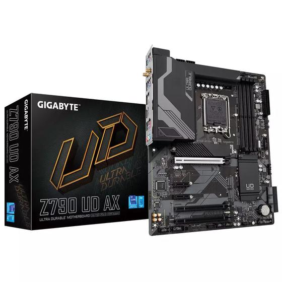 Imagem de Placa Mae Gigabyte INTEL Z790 UD AX MATX LGA 1700 M.2 NVME WI-FI 4XDDR5 MAX. 192GB 1X DP 1X HDMI