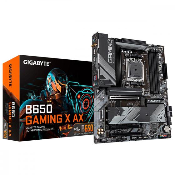 Placa Mãe Gigabyte Para AMD AM5 B650 Gaming X AX Wifi 4xDDR5 ATX Menor preço em Placa Mãe Gigabyte Para AMD AM5 B650 Gaming X AX Wifi 4xDDR5 ATX