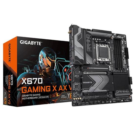 Placa Mãe Gigabyte para AMD AM5 X670 Gaming X AX V2 4XDDR5 ATX Menor preço em Placa Mãe Gigabyte para AMD AM5 X670 Gaming X AX V2 4XDDR5 ATX
