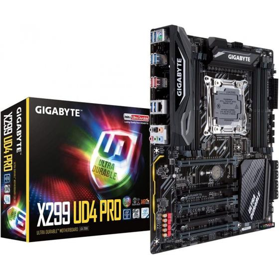 Imagem de Placa Mae Gigabyte X299 UD4 Pro motherboard CPU Intel LGA2066 DDR4 RGB fusión Dual M.2 USB X299-UD4-PRO