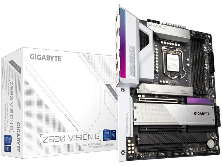 Placa Mãe Gigabyte Z590 Vision G Intel Menor preço em Placa Mãe Gigabyte Z590 Vision G Intel