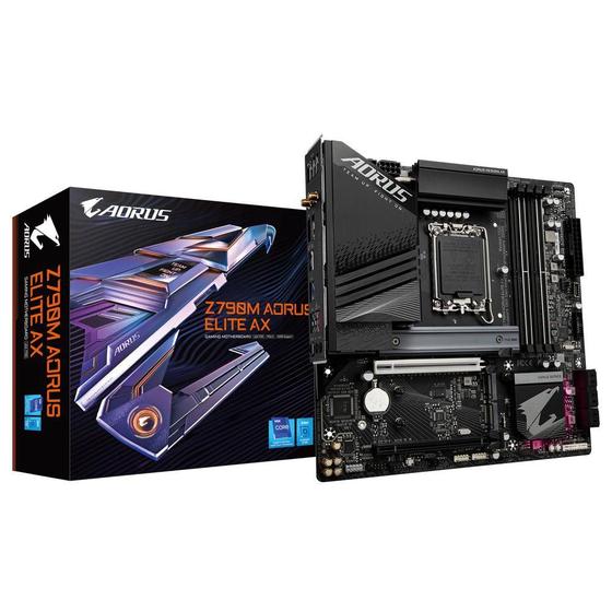 Imagem de Placa Mae Gigabyte Z790M Aorus Elite AX Intel LGA1700 Micro ATX DDR5