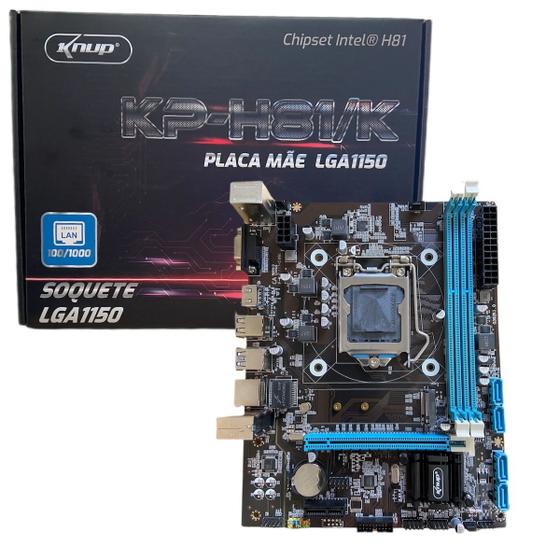 Imagem de Placa Mãe H81 Socket 1150 Ddr3 4ª Geração Intel HDMI/USB3.0/VGA/Rede Gigabit KP-H81