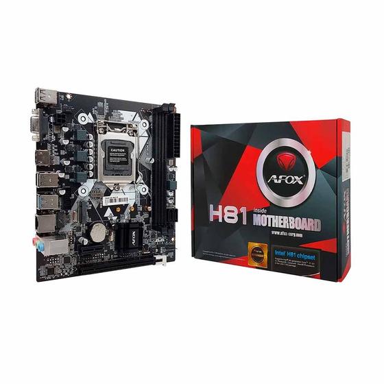 Imagem de Placa Mãe IH81-MA5-V4 Chipset intel H81 DR3 M.2 NVMe Gigabit Micro ATX LGA1150 AFOX