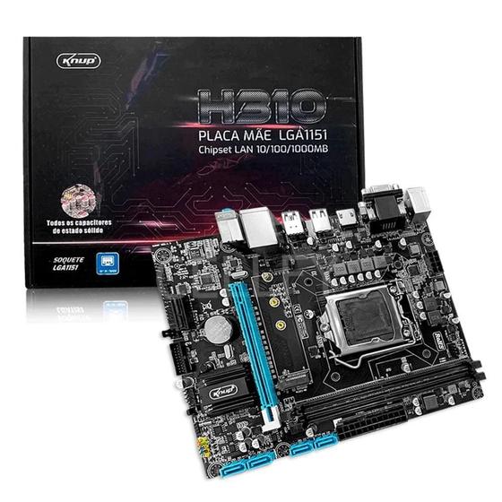 Placa Mae Intel 1151 H310 2xDdra4 Hdmi/Vga 8/9ªG KP-H310 Knup Menor preço em Placa Mae Intel 1151 H310 2xDdra4 Hdmi/Vga 8/9ªG KP-H310 Knup