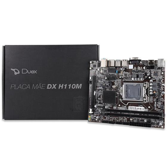 Placa Mae LGA 1151 H110M DDR4 Box Duex Menor preço em Placa Mae LGA 1151 H110M DDR4 Box Duex