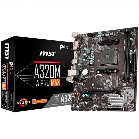 Imagem de Placa Mãe MSI A320M-A Pro, AMD AM4, mATX, DDR4