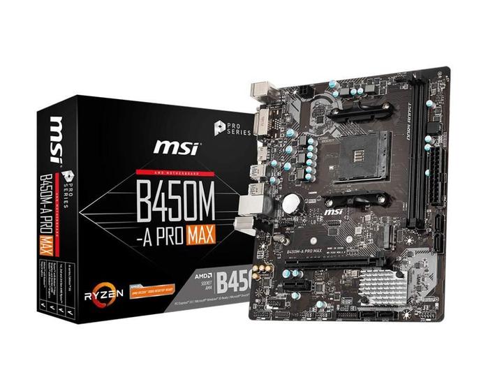 Imagem de Placa Mae Msi B450M-A Pro Max Ddr4 Socket Amd Am4 M-Atx