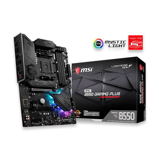 Placa Mae MSI B550 Gaming PLUS AMD AM4 9117C56049 Placa Mãe