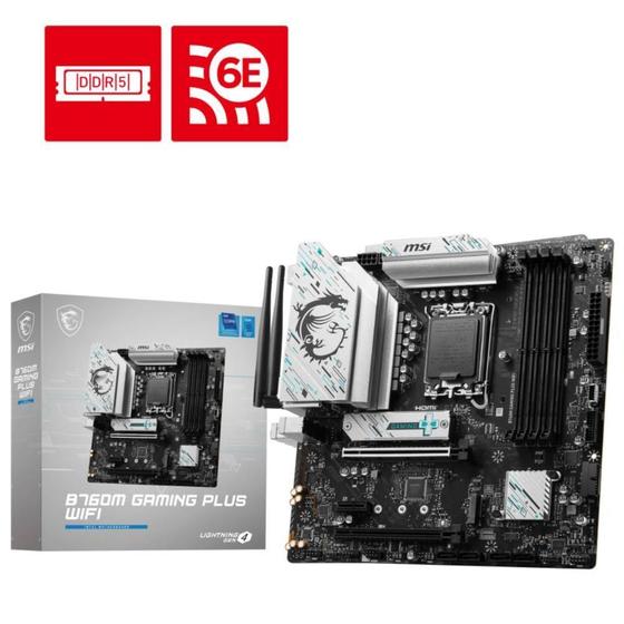 Imagem de Placa Mãe Msi B760M Gaming Plus - Lga 1700 - Ddr5 Micro Atx