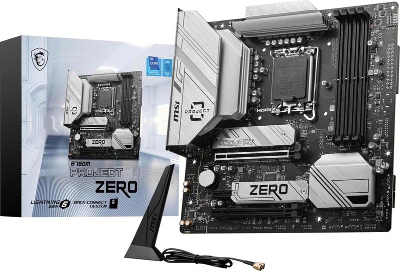 Placa-Mãe MSI B760M Project Zero Gaming - LGA 1700 DDR5 Imagem de Placa-Mãe MSI B760M Project Zero Gaming - LGA 1700 DDR5