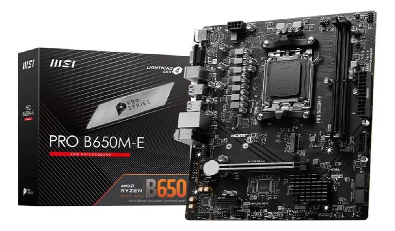 Imagem de Placa Mãe Msi Pro B650m-e Ddr5 Suporte Am5 Pci-e 4.0 Nvme M.