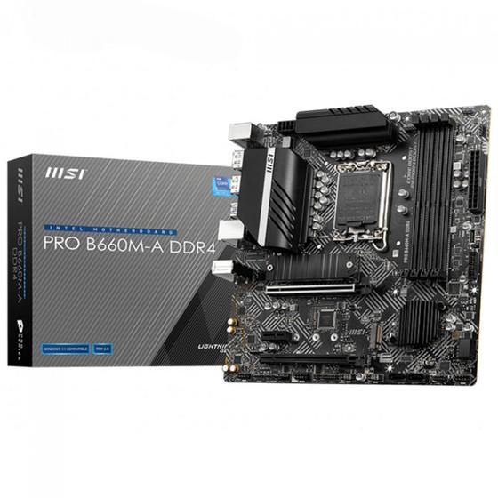 Placa Mãe MSI PRO B660M-A, Chiset B660, intel LGA 1700 M-ATX, DDR4 - 911-7D43-004 Menor preço em Placa Mãe MSI PRO B660M-A, Chiset B660, intel LGA 1700 M-ATX, DDR4 - 911-7D43-004