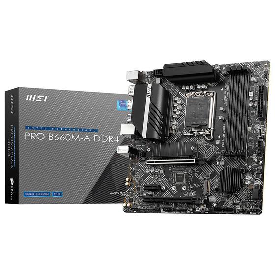 Placa Mãe MSI Pro B660M-A DDR4 Socket LGA 1700 Menor preço em Placa Mãe MSI Pro B660M-A DDR4 Socket LGA 1700