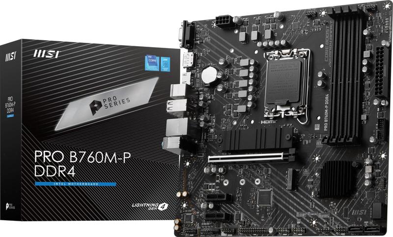 Imagem de Placa-Mãe MSI PRO B760M-P DDR4 - LGA 1700 - Formato mATX
