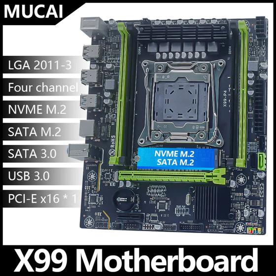 Imagem de Placa Mãe Mucai P4 X99 P/ Intel Xeon Linha V3 V4 Lga 2011