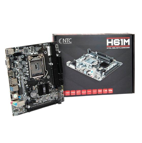 Imagem de Placa Mãe NTC H61M LGA1155 2xDDR3 Chipset H61 mATX
