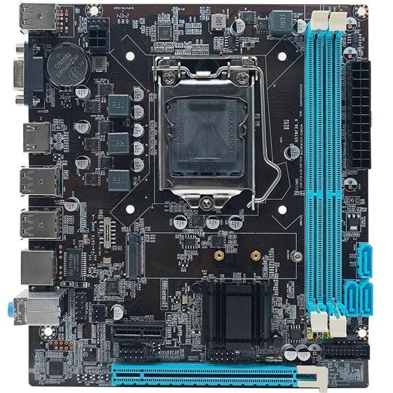 Imagem de Placa Mãe Para Processadores Intel Yon H61, LGA1155, DDR3 - H61G578 GL V2