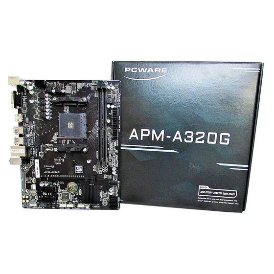Imagem de Placa Mãe PCWARE AMD RYZEN APM-A320G Raid M-ATX AM4