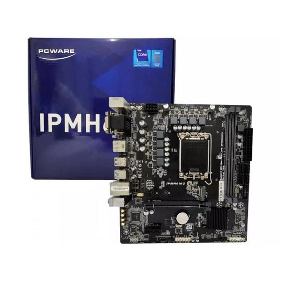 Imagem de Placa Mãe PCWare IPMH610G, Chipset H610, Intel LGA 1700, mATX, DDR4