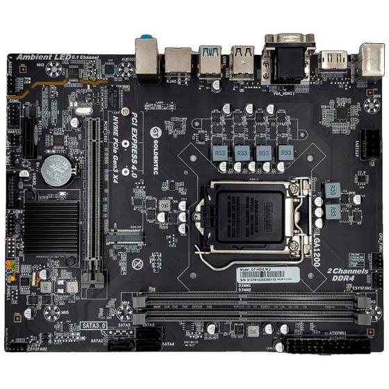 Imagem de Placa Mãe Soquete 1200 H510 Ddr4, M2, Goldentec, S/Caixa