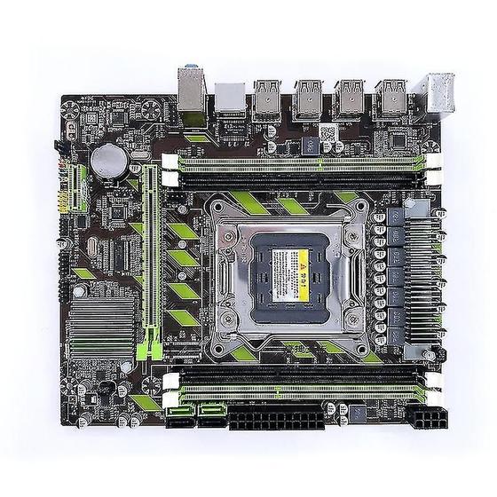 Imagem de Placa-Mãe X79 DDR3 para Computador Desktop - Suporte a Processadores E5 2630/2650/2660v2