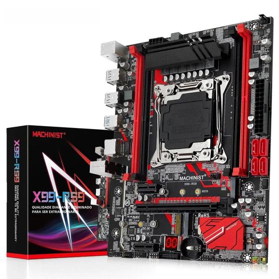 Imagem de Placa-Mãe X99 com Suporte Xeon E5 V3/V4 - LGA 2011-3 - DDR4 - Quatro Canais