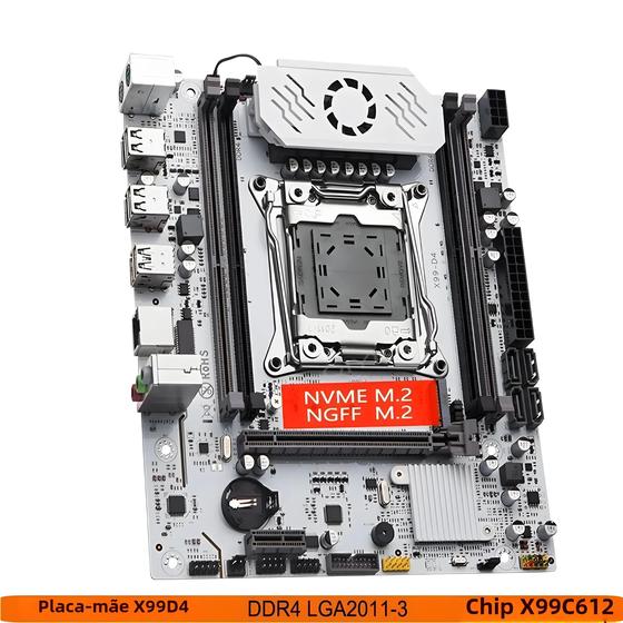 Imagem de Placa-Mãe X99 DDR4 LGA 2011-3 - Suporte Xeon E5 V3/V4, NVMe e M.2