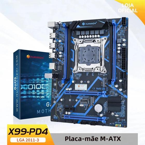 Imagem de Placa-Mãe X99 Huananzhi PD4 LGA 2011-3 - Intel Xeon E5 V3/V4 - DDR4 - M.2